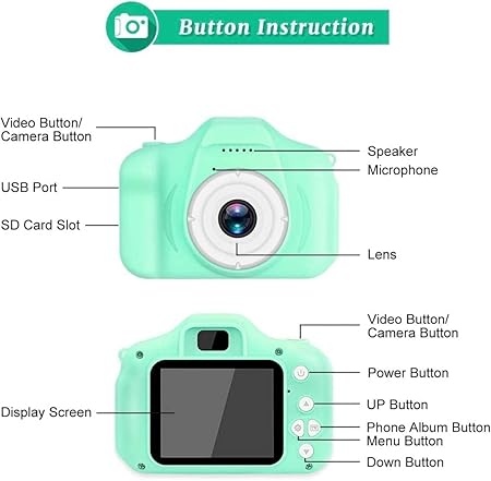 Children Mini Digital Camera Can Take Pictures Video Small Sir Toys | Kids Camera, Digital Video Camera for Kids, Christmas Birthday Gift for Boys & Girls - Random colors