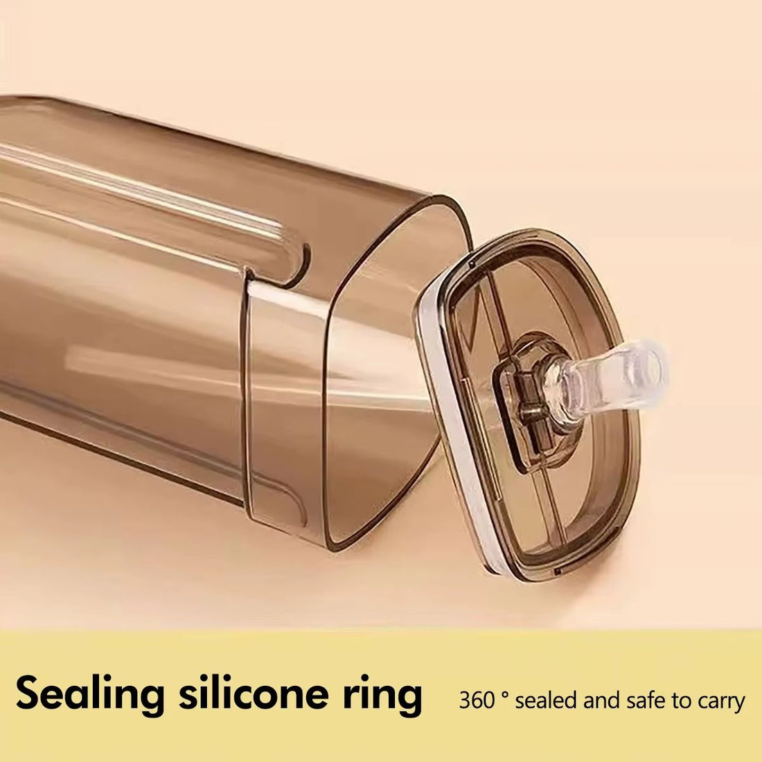 School Bus Design Kids Water Bottle With Strap– 500ml ABS Plastic Leak-Proof Bottle Small Square Drinking Cup – Fun & Durable Water Bottle for Children (Random Color)