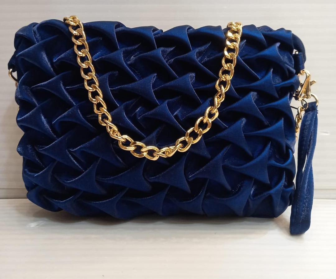 Luxe Twist Satin Clutch Bag