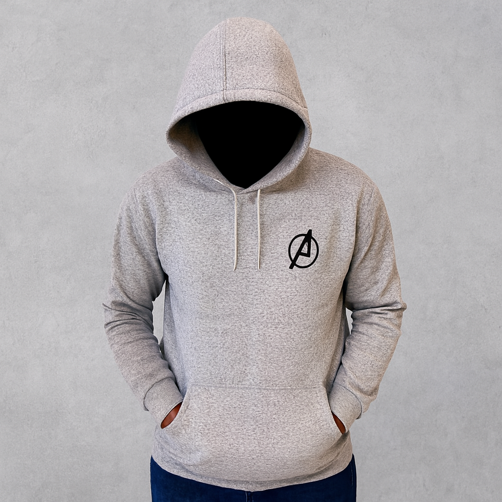 Winter Collection Full Grey Hoodie  Printed For Men And Boys (All Size)