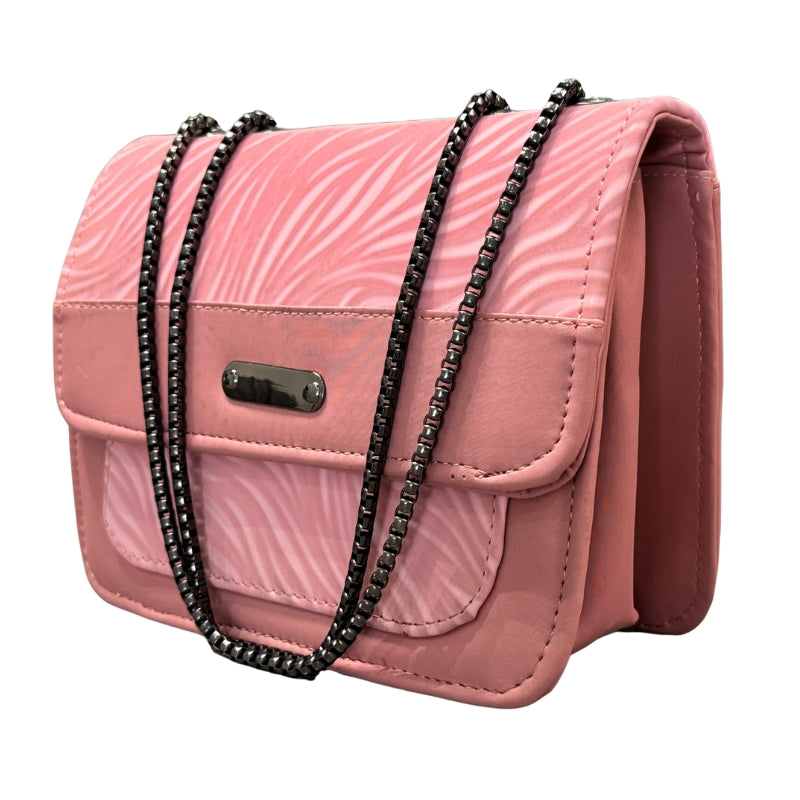 Luxury Women’s Shoulder Bag in Pink Faux Leather for Casual, Work, and Formal Use Elegant faux leather shoulder bag