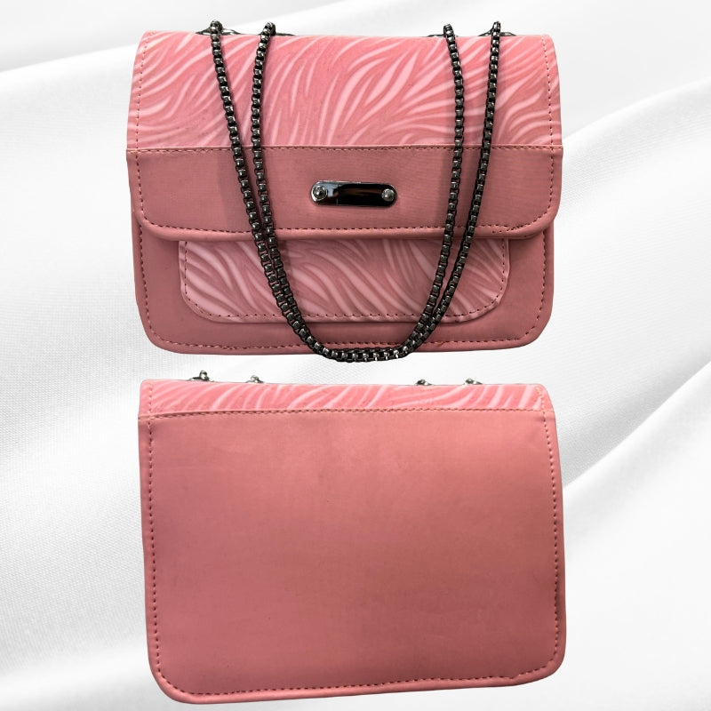 Luxury Women’s Shoulder Bag in Pink Faux Leather for Casual, Work, and Formal Use Elegant faux leather shoulder bag